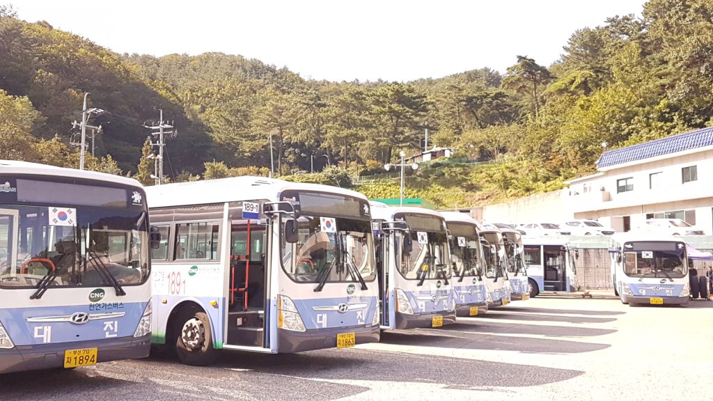 주)대진여객 주차장